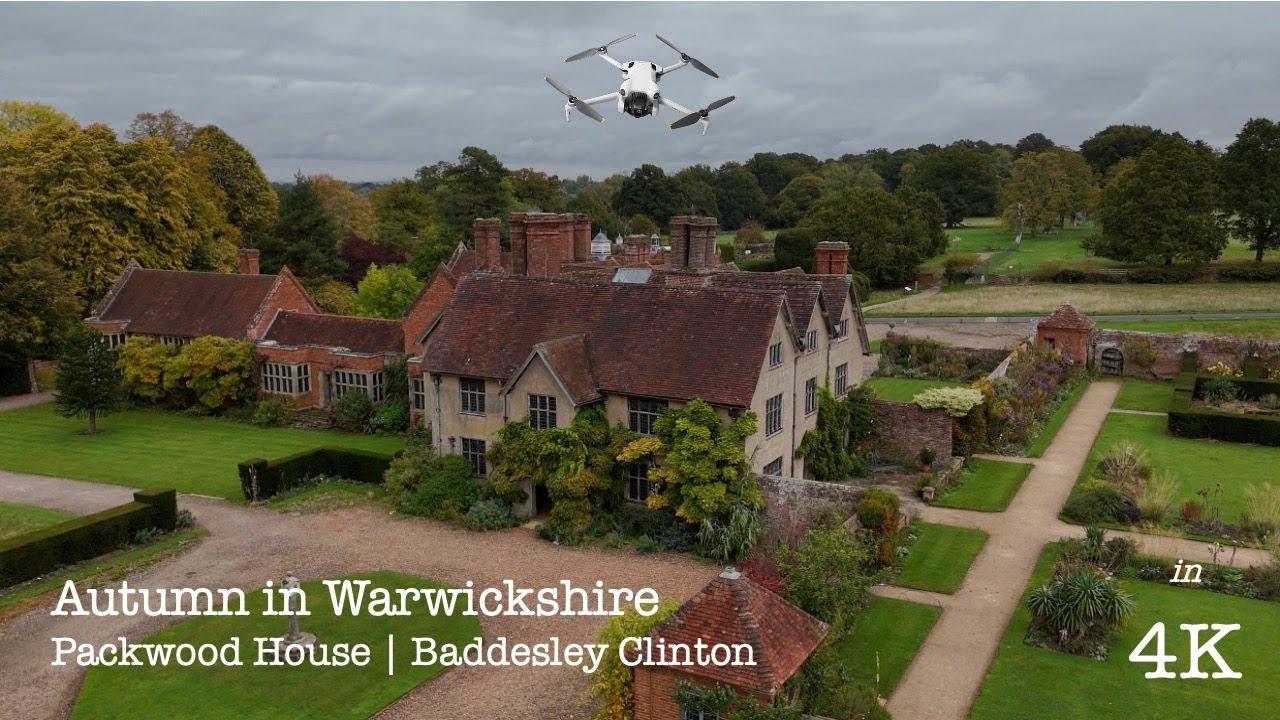 Autumn in Warwickshire | Packwood House | Baddesley Clinton | 4K DRONE TOUR