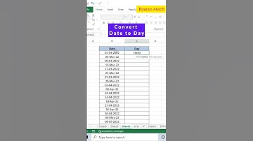 Excel Tips | How to Convert Date to Day In Excel | Excel Tricks |