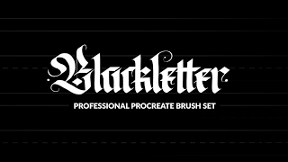 &quot;Professional Blackletter Procreate&quot; Brushes Demo