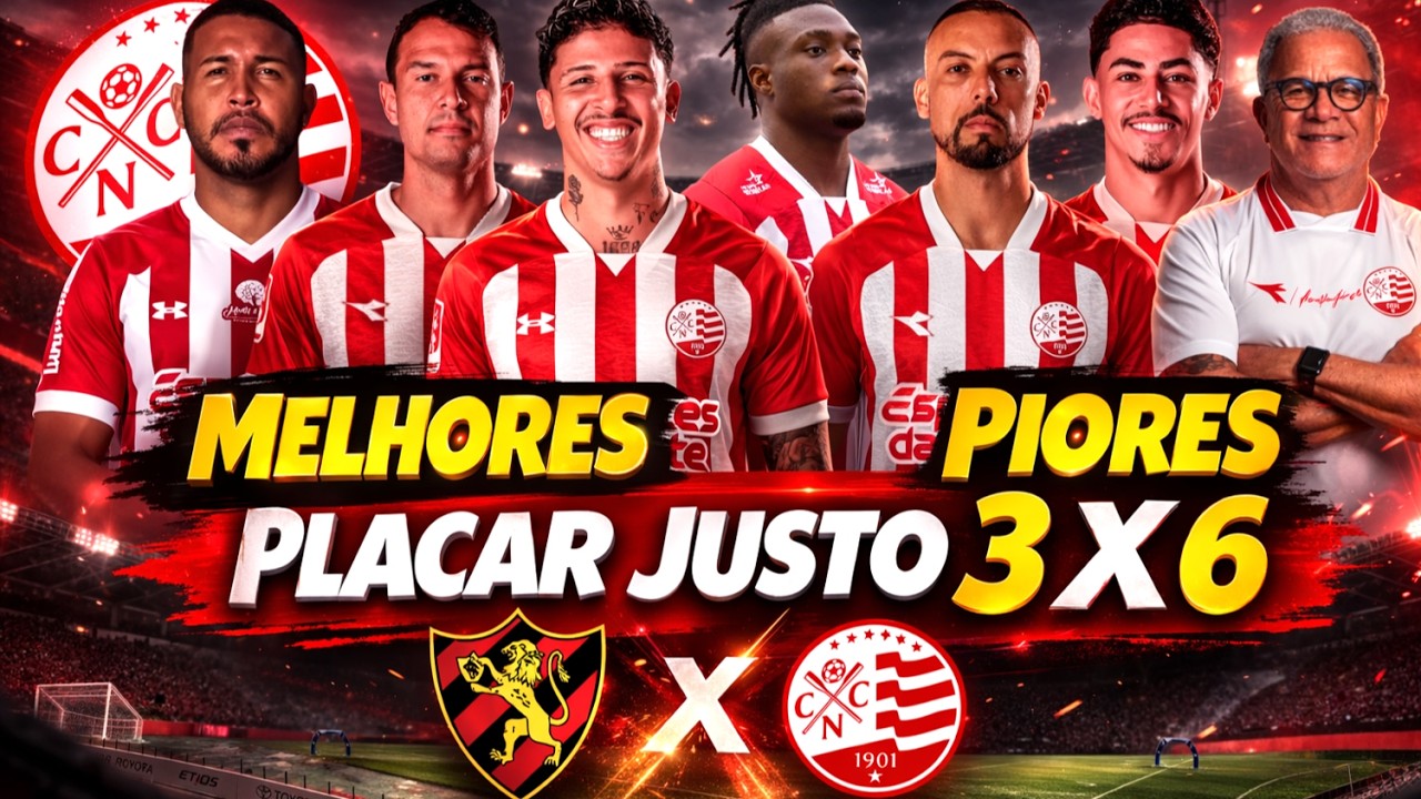 PRIMEIRO JOGO DA FINAL: SPORT X NÁUTICO — NÚMEROS E AVALIAÇÕES DE JOGADORES E TÉCNICO.