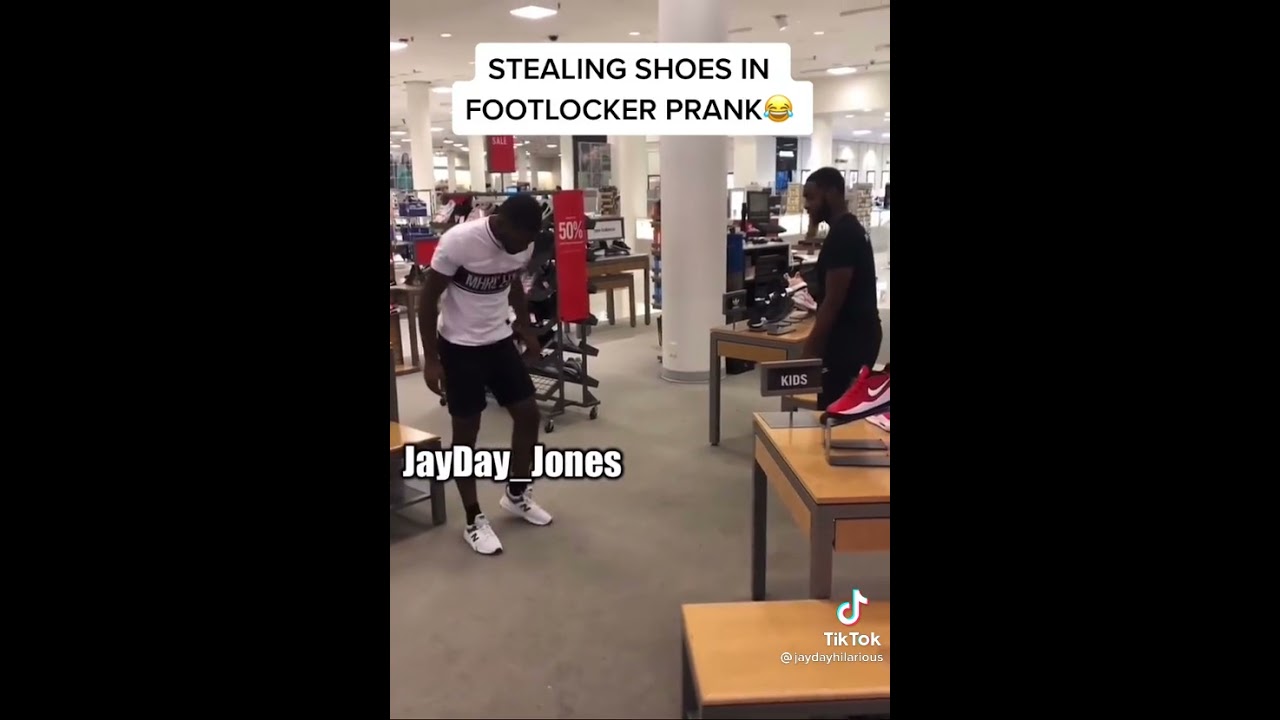 Stealing Shoes In Footlocker Prank Youtube
