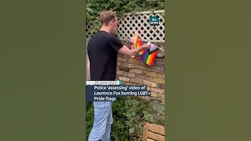 Laurence Fox posted a video of himself setting alight to Pride flags #itvnews #news #lgbtnews #lgbt