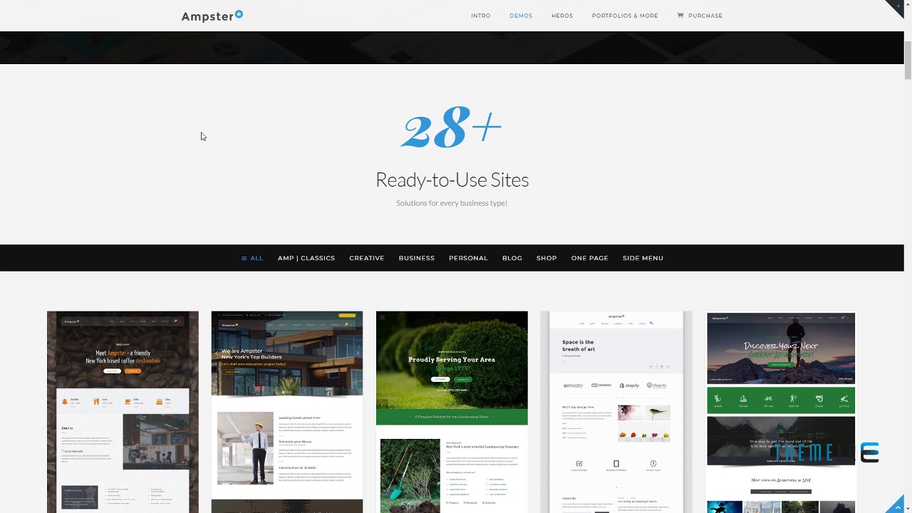 Ampster Creative WordPress Theme for Business Websites Hachiro Rossy Bush