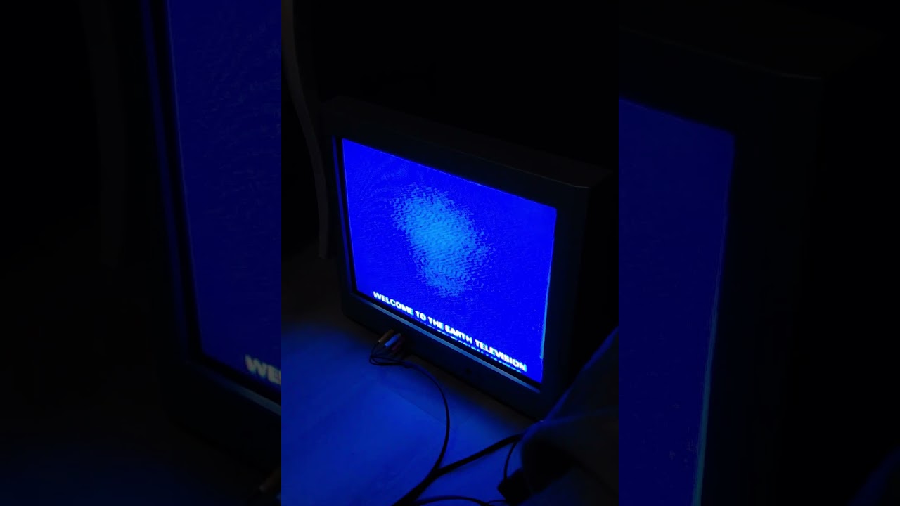 The Earth Television 1993 on 90s CRT TV  #old #crt #classic #logo #tv