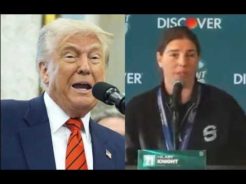 Thumbnail for HUGE OVATION as Olympic champion SPEAKS OUT against Trump