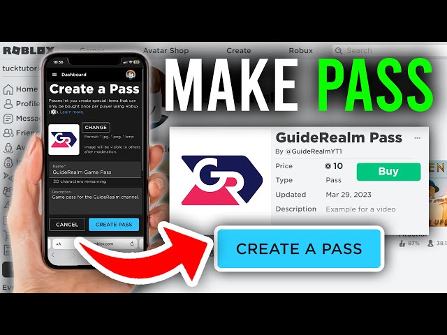 How to make a gamepass on roblox mobile#mobile #roblox #robloxtutorial