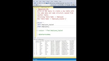 Create a new table with the same data || #sql #query #interview #shorts #how #reels @sekharacademy1