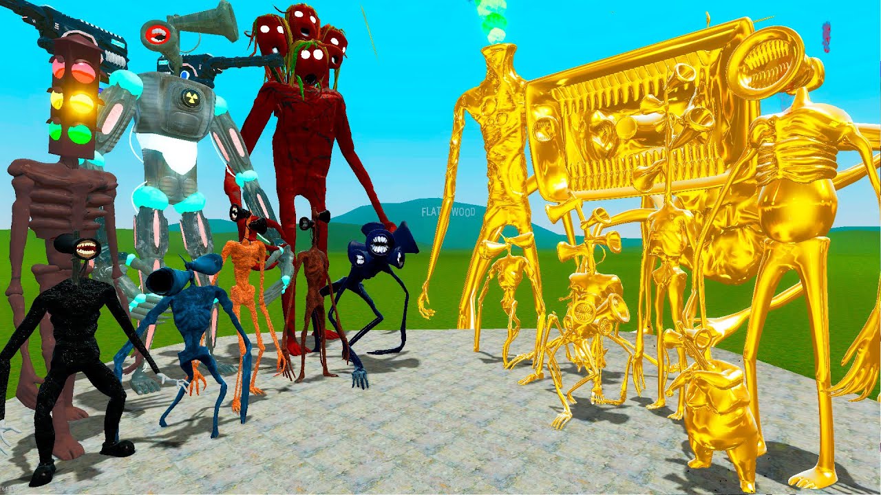 ALL GOLDEN SIREN HEADS VS ALL TREVOR HENDERSON in GARRY'S MOD! FNAF vs ...