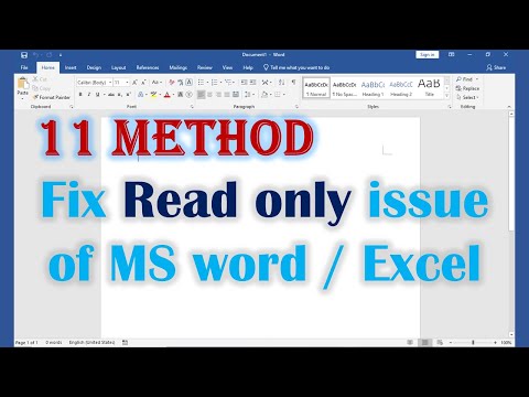 11 방법 MS Word가 읽기 전용 모드로 열릴 때 수정