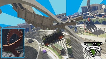 GTA 5 Custom PS4 Races - Master Drop Up n Down Spiral (Stream Part 2) Grand Theft Auto 5 Race Links