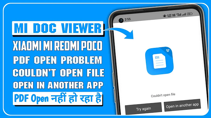 Couldn't open file | Open in another app | Try again | Mi/Redmi/Poco Problem | Mi PDF/Doc Viewer