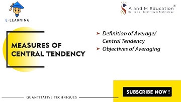 Measures of Central Tendency | Averages | Quantitative Techniques | eLearning Video