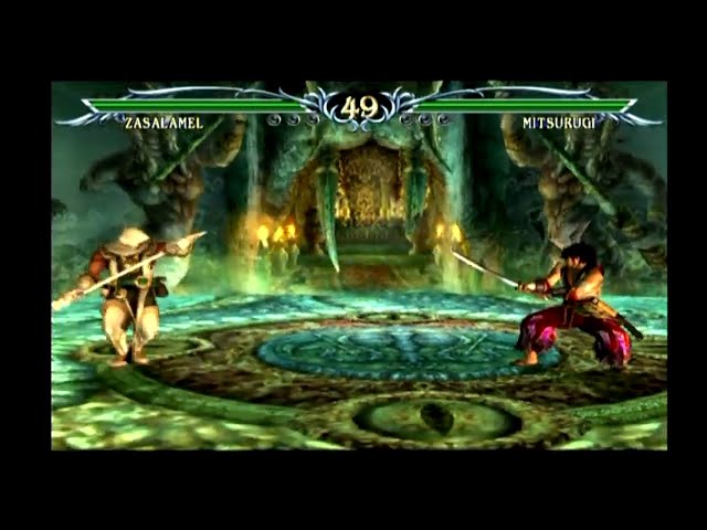 Garota jogando jogo de luta #3 Soul Calibur 3 (PS2) 