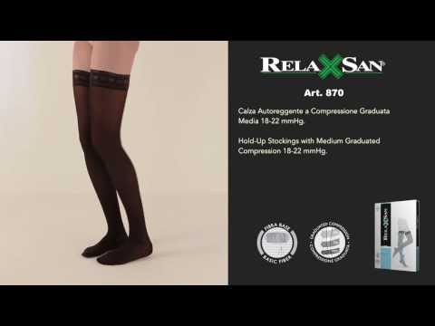 Calza autoreggente/Stay up stockings - Basic,140den,18-22mmHg - Art.870 Relaxsan