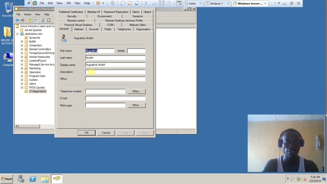 HOW TO CREATE OU AND USERS IN SERVER 2008 R2 - YouTube