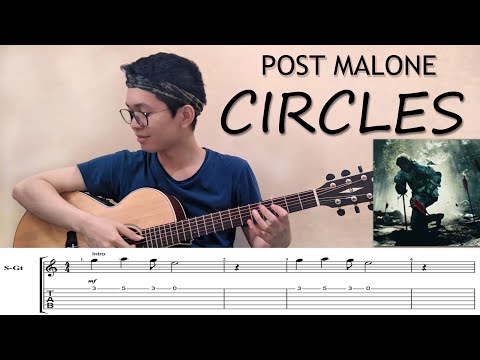 post-malone---circles-(fingerstyle-guitar-cover)-with-lyrics-|-free-tabs