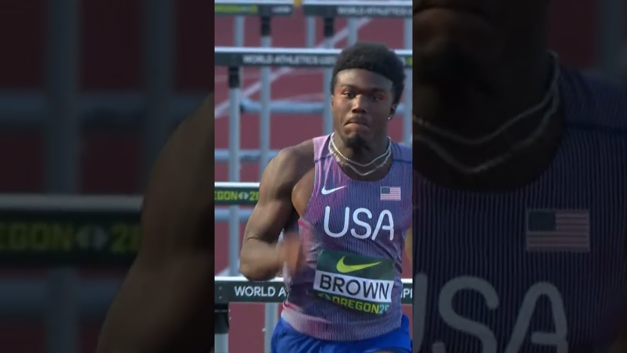 Le'Ezra Brown is unstoppable in the 110m hurdles semis with 12.28 (+2.5m/s) #WorldAthleticsU20