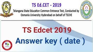 TS Edcet answer key ( Date)  2019