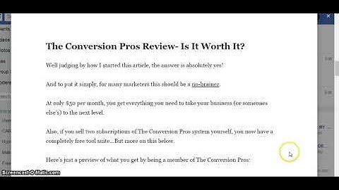The Conversion Pros Review for 2019 l Work From Home