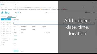 Calendar Request in Logix Cloud Zimbra