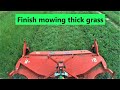 #165 Finish mower in thick grass, John Deere 4066R and Caroni TC910 finish mower