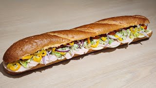 How to Make 2 Foot GIANT ITALIAN Party SUB SANDWICH #cookology