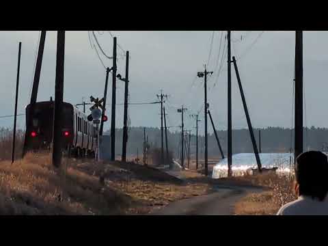 🚃豊肥本線上り普通列車　赤い2両編成　阿蘇市にて