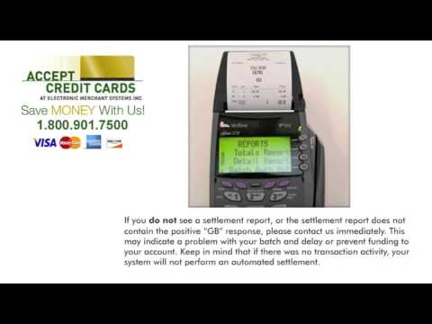 Batching Verifone Vx510LE terminal-- How to settle a credit card machine batch - YouTube