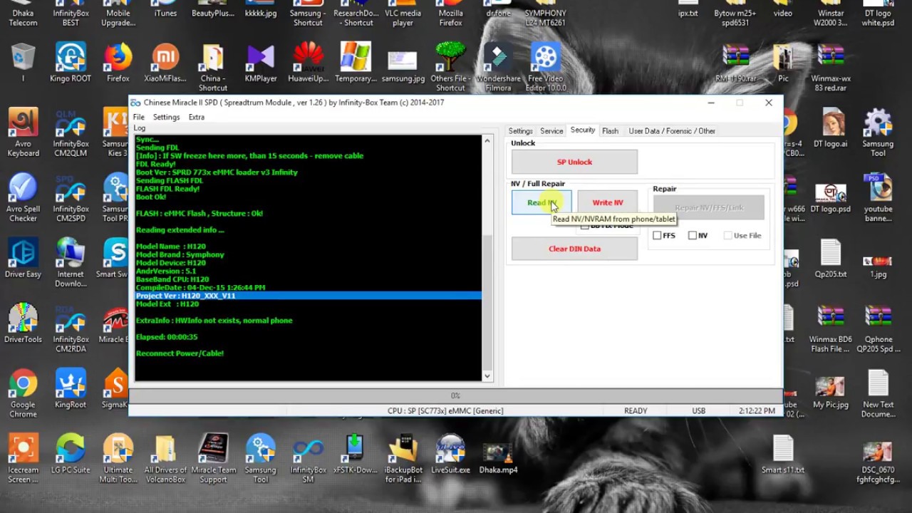 Symphony H120 IMEI Repair By nvram File     H120 nvram file