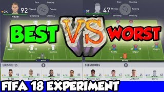 The Best Team VS The Worst Team - FIFA 18 Experiment