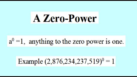 Exponents: Zero Power Rule