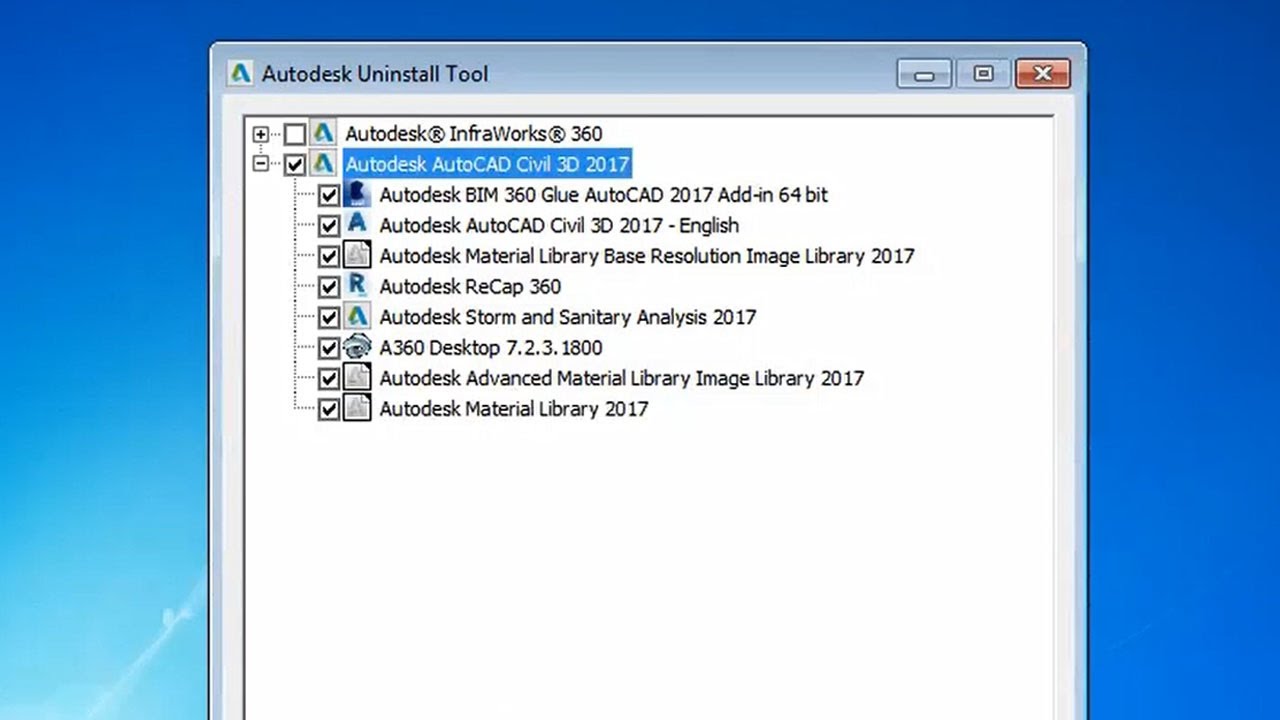 Removing An Application Using Autodesk S Dedicated Uninstall Tool