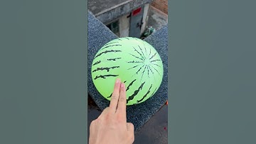 Experiment: Will a water balloon explode if it rolls down from a tall building? 💥🎈 #balloon