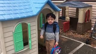 3 year old first day going to School