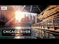 4k chicago river kayaking at spectacular sunrise  cinematic relaxation film