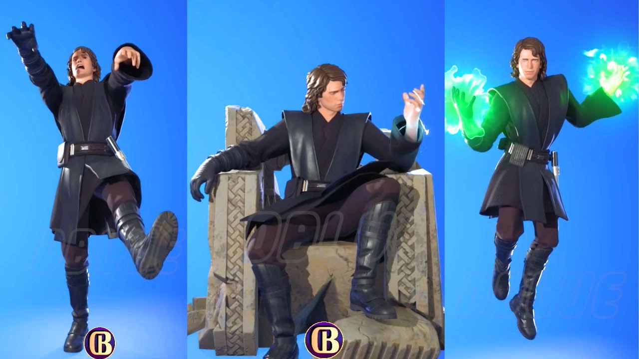 New ANAKIN SKYWALKER Performs All Emotes & Dances in Fortnite - YouTube