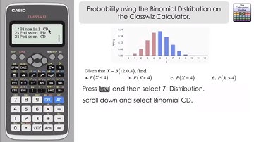 Probability using Binomial Distribution on a Casio Classwiz fx-991EX fx-570EX Calculator A Level