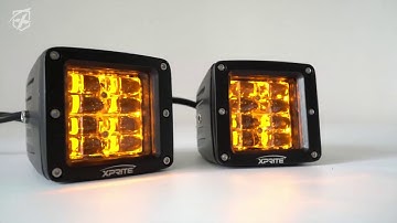 Xprite Sunrise Series 3" LED Spot Light with Amber Backlight - Set of 2 with Wiring Harness(2019Hot)