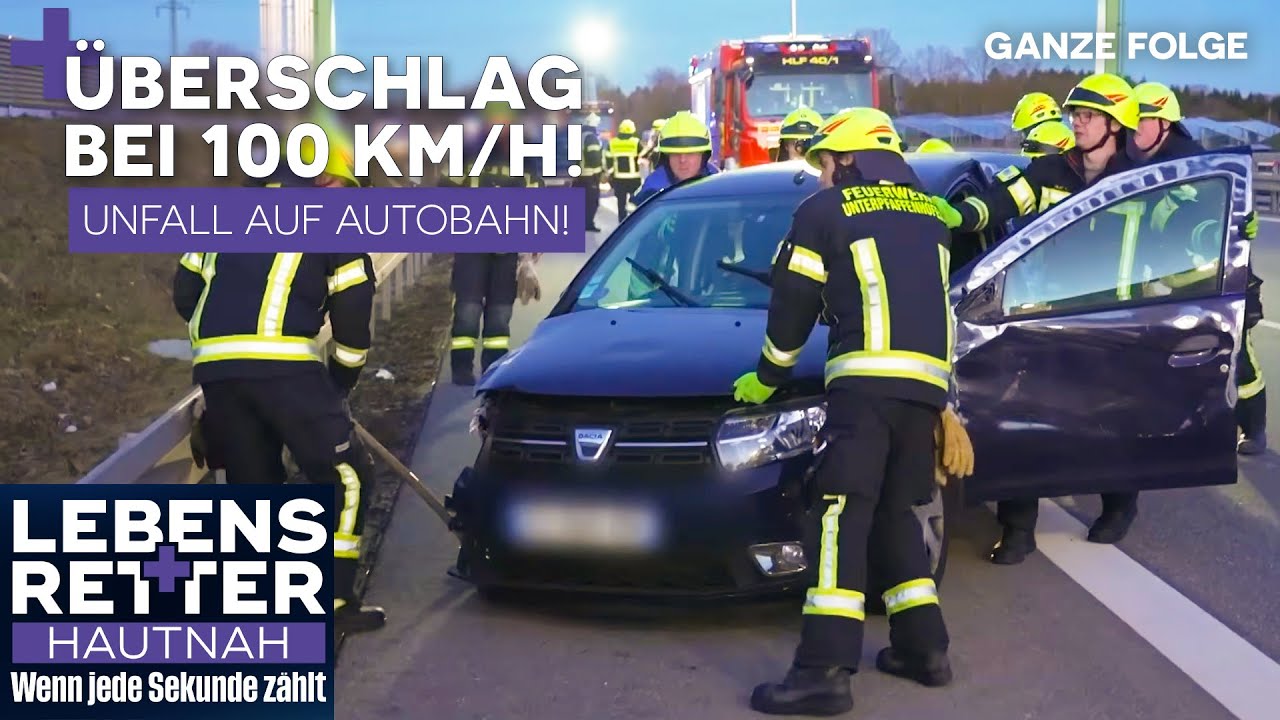 Auto auf der Seite! - 4 Verletzte nach Auffahrunfall auf der A96! | Lebensretter hautnah