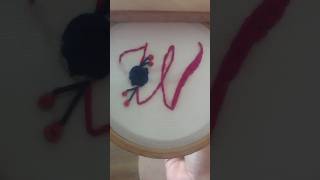 Letter-W 🪡🧵#embroidery #art #diy #creative #handmade #indianart #viral #trending #feed #fyp #colors