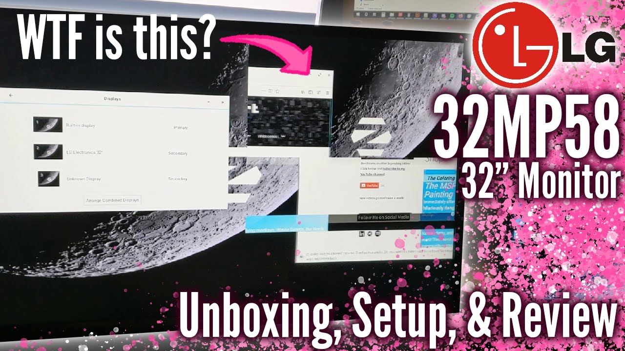 Lg 32mp58 32 Monitor Unboxing Setup Windows Linux Test Review Youtube