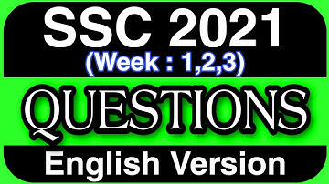 SSC Assignment 2021 English Version Questions || SSC 2021 Assignment English Version Questions