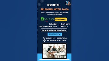 Selenium with Java(New Batch)  #viralvideo #viralshorts