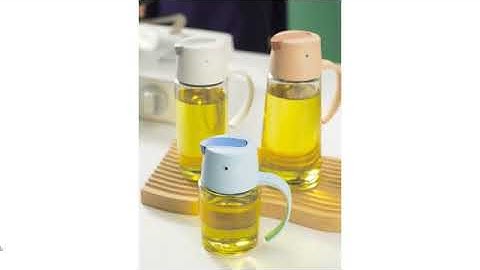 GLASS OIL BOTTLE AUTO OPEN COOKING OIL BOTTLE OIL DISPENSER