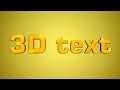 How to create 3d text effect in photoshop 2020  easy