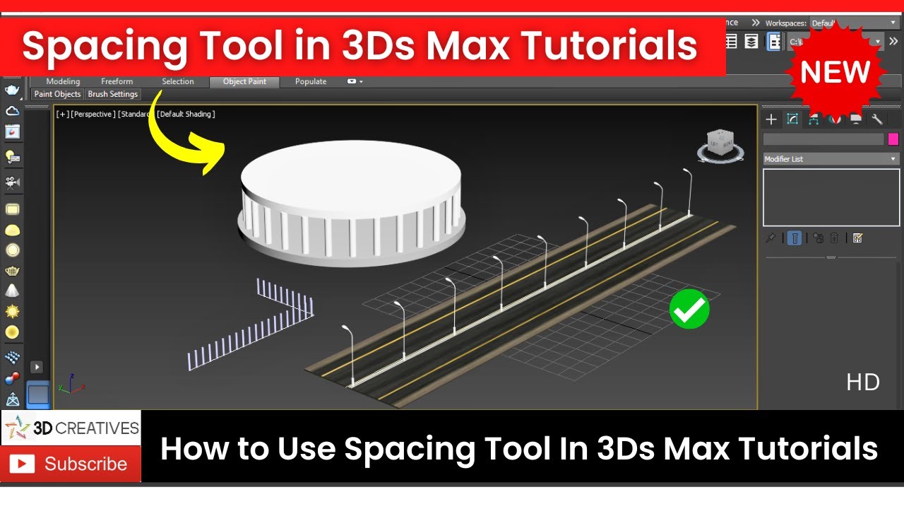 Spacing Tool in 3Ds Max Tutorial