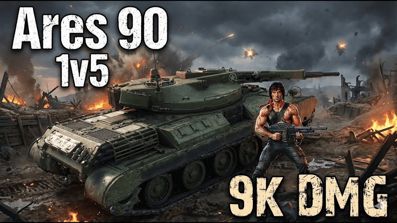Phew Phewer Goes Rambo : Ares 90 WoT 2.0 : 1 vs 5 : 9K Damage
