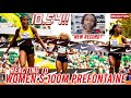 REACTION TO WOMEN’S 100M @ PREFONTAINE!! 10.5 😨🔥