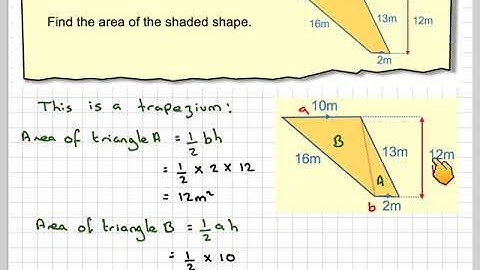The area of a trapezium by splitting into two triangles