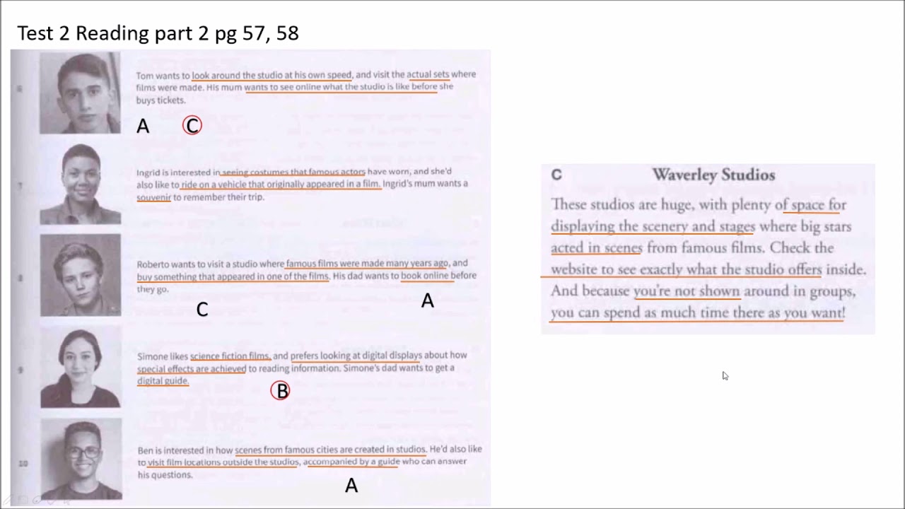 PET Test 2 reading part 2 - YouTube